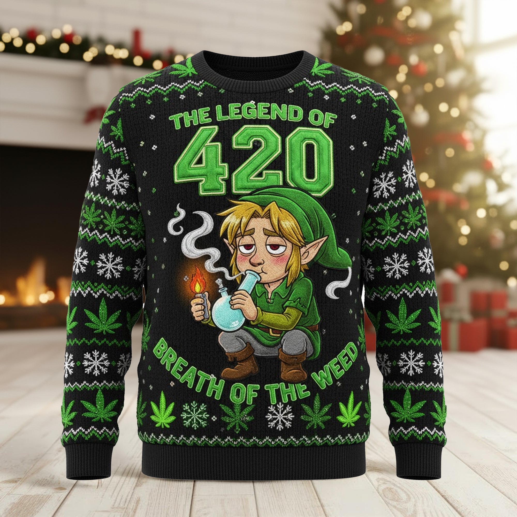“Unleash Your Inner Legend” - Personalized Knitted Ugly Sweater for Christmas AOP Products PopCulturePrints