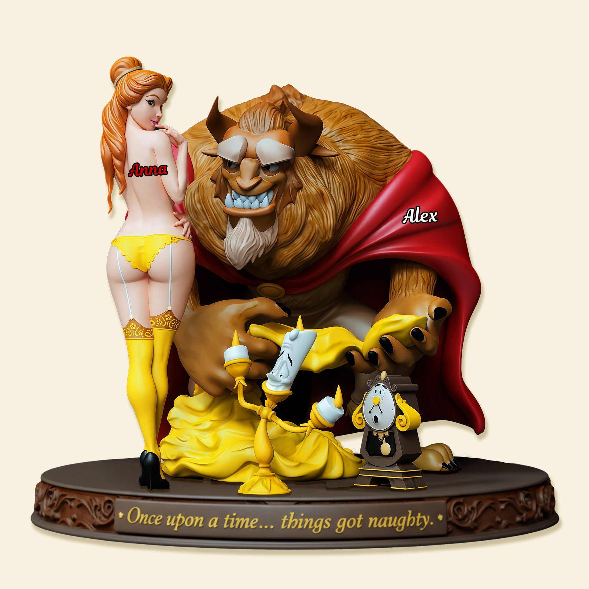 “Once upon a time… things got naughty” - Funny Fairy Tales Acrylic Plaque - Personalized Gift for Couples, Friends, and Fairy Tale Lovers Shaped Plaques PopCulturePrints