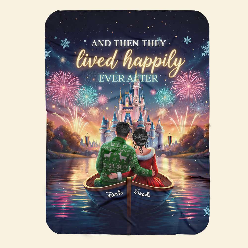 And Then They Lived Happily Ever After Blanket - Personalized Gifts for Couples Blanket PopCulturePrints