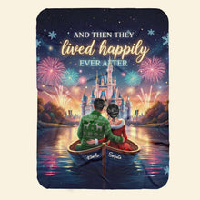 Load image into Gallery viewer, And Then They Lived Happily Ever After Blanket - Personalized Gifts for Couples Blanket PopCulturePrints
