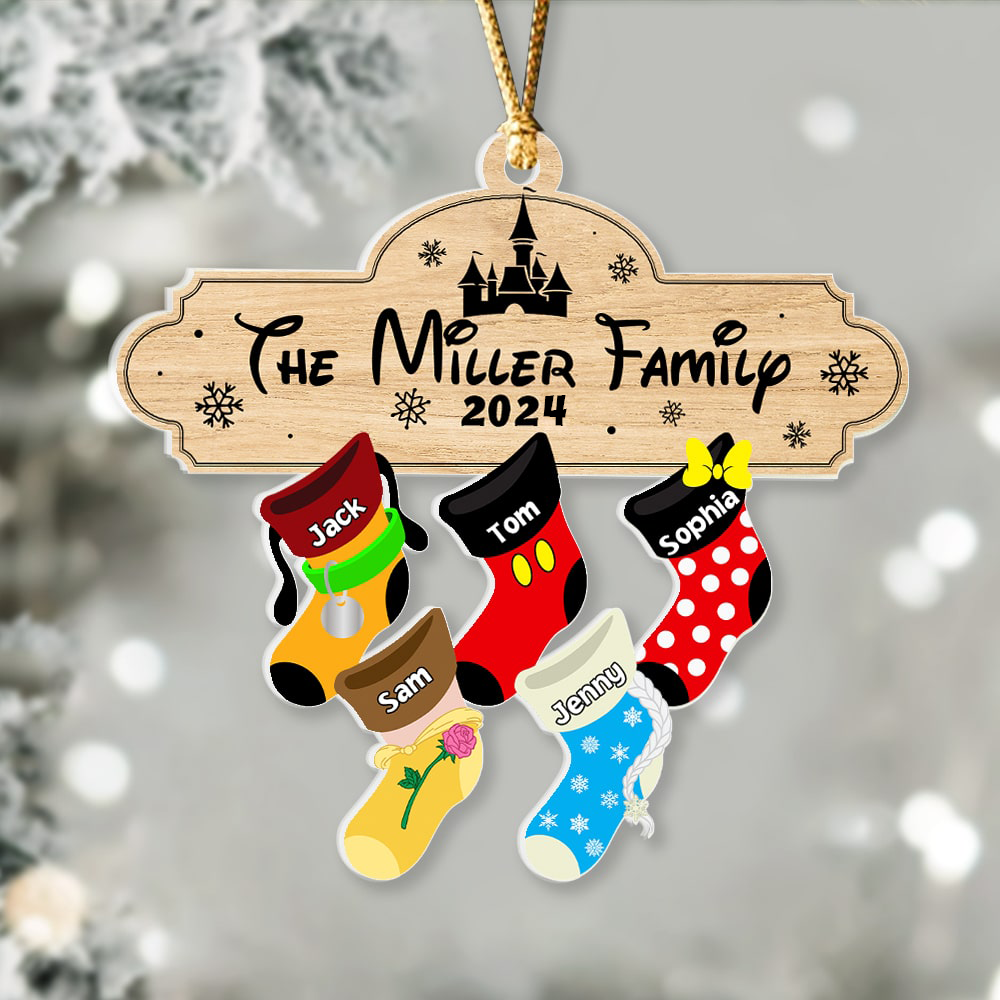 Personalized Christmas Family Stocking Ornament