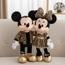 Load image into Gallery viewer, "Celebrate Love with a Roar!" - Leopard Style Animated Couple Shaped Pillow - Personalized Gift for Any Occasion Pillow PopCulturePrints
