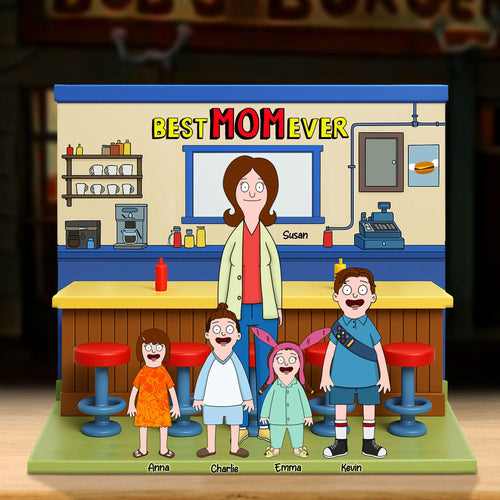 Best Mom Ever - Personalized Gift Plaque for Mom and Grandma Shaped Plaques PopCulturePrints