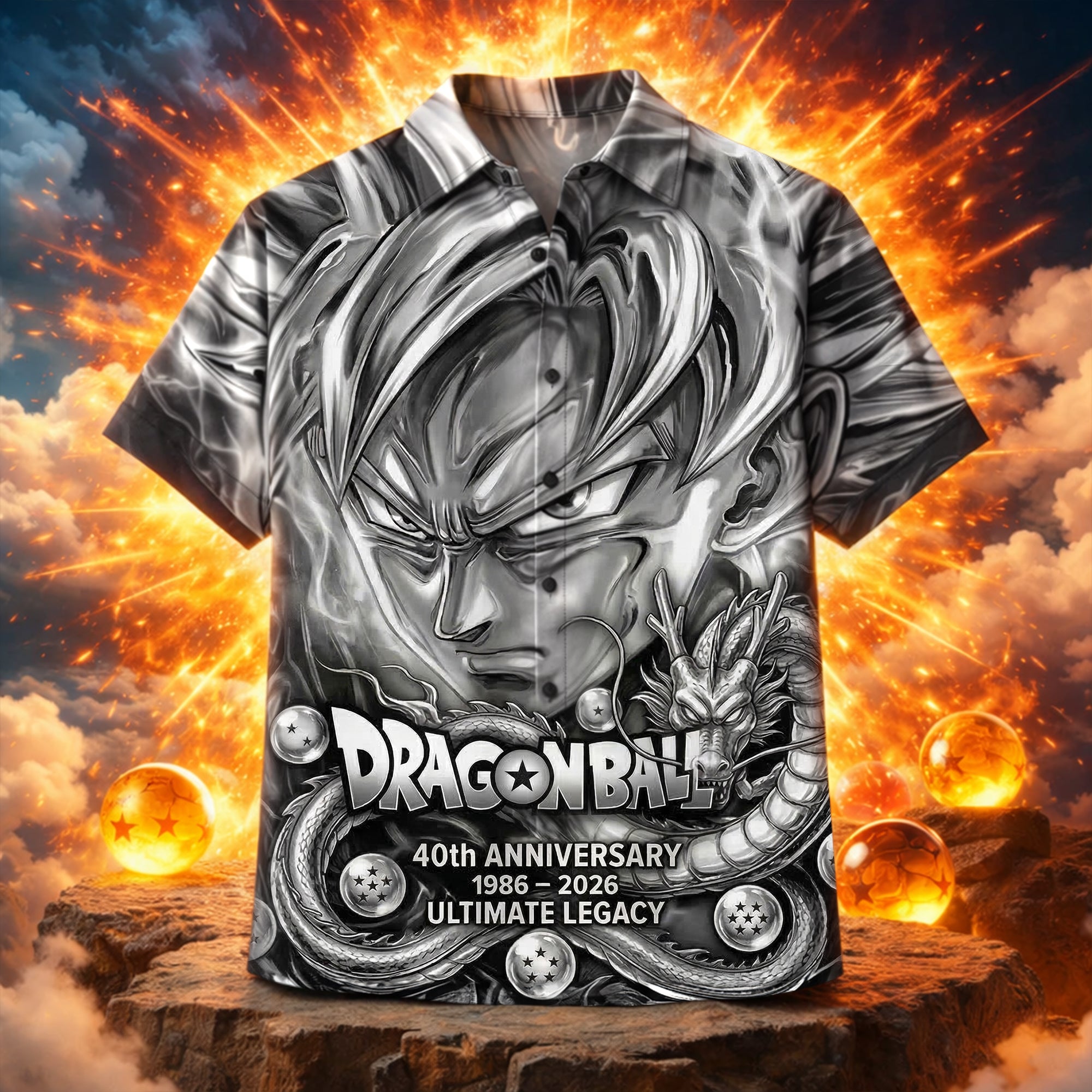 Dragon Ball 40th Anniversary Hawaiian Shirt - Personalized Gift for Fans of Anime and Public Culture Hawaiian Shirts PopCulturePrints