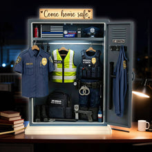 Load image into Gallery viewer, “Come Home Safe” - Police Personal Locker Light Box - Custom Gift for Officers, Sheriffs, Detectives, and First Responders Light Box PopCulturePrints
