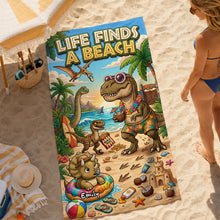 Load image into Gallery viewer, Prehistoric World Beach Towel - Personalized Gifts 04tydh160726 Beach Towel PopCulturePrints
