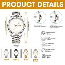 Load image into Gallery viewer, "For the Love of the Hunt: A Unique Timepiece" - Waterfowl Duck Hunting Steel Men's Watch - Personalized Gift for Hunters Men's Watch PopCulturePrints
