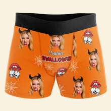 Load image into Gallery viewer, Custom Halloween Couple Boxer Briefs - Personalized Face Photo Underwear
