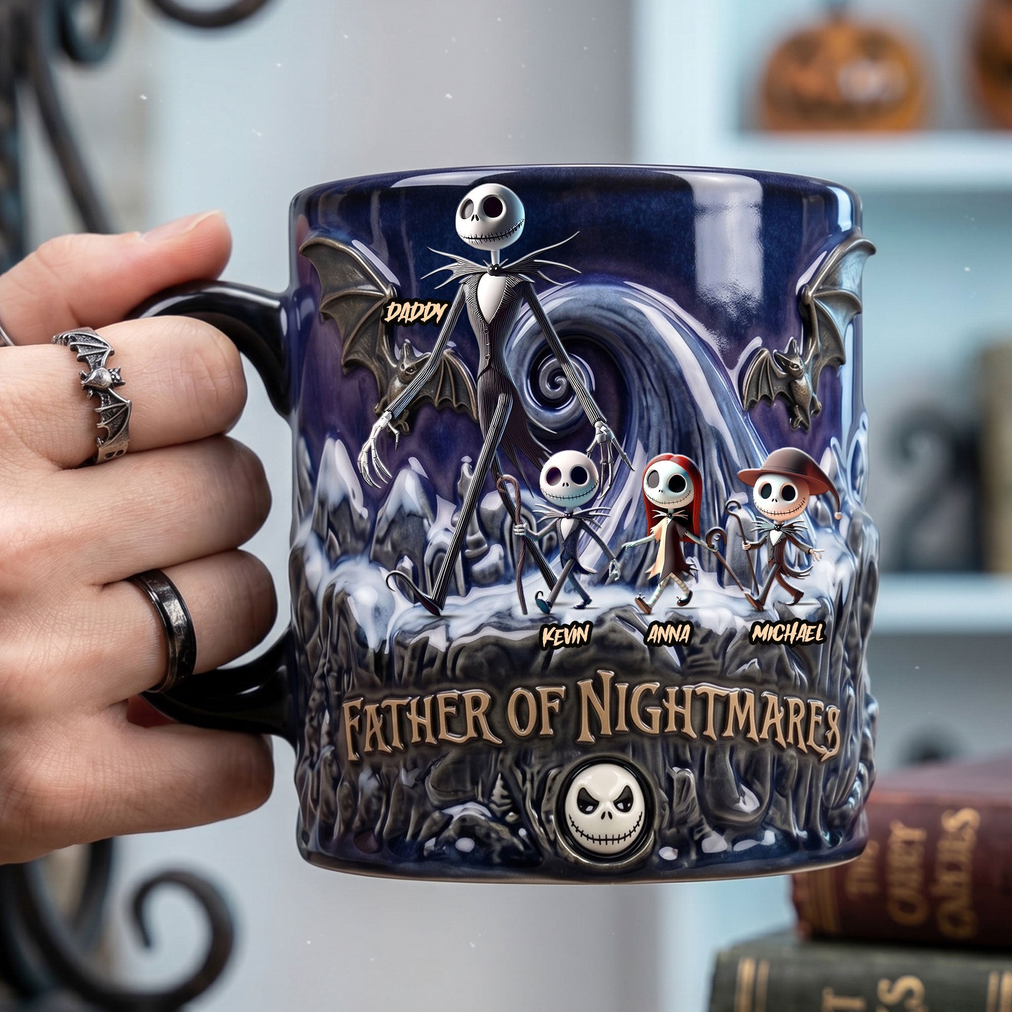 “Awaken the Magic” - Spooky Dad Magic Coffee Mug - Personalized Gifts for Dads, Grandpas, and More Coffee Mug PopCulturePrints