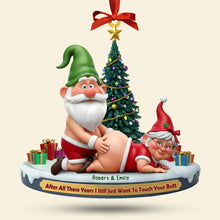 Load image into Gallery viewer, Naughty Old Gnome Couple Ornament - A Personalized Touch for Fun-Loving Couples Ornament PopCulturePrints
