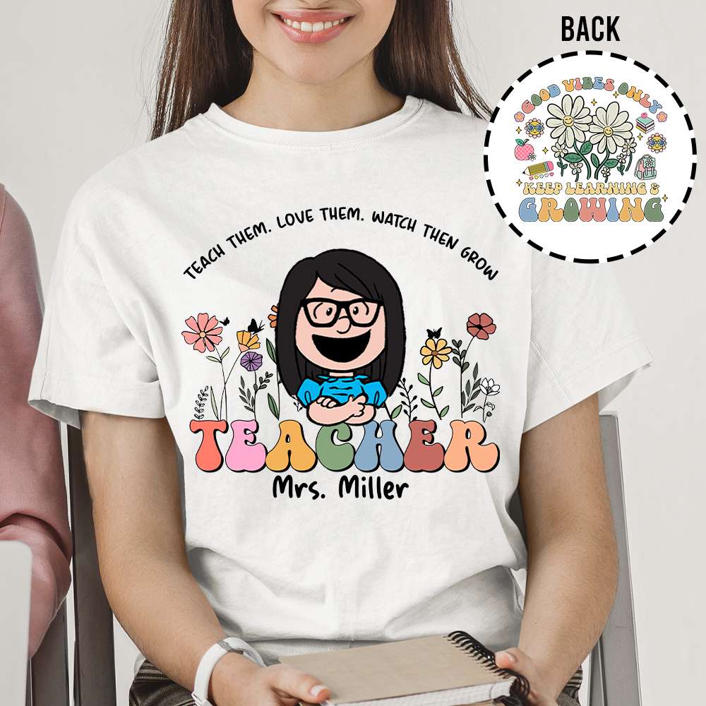 Custom Teacher Themed T-Shirt - Personalized with Name