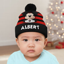 Load image into Gallery viewer, Warmth and Love: Personalized Couple Bobble Beanie Hats Hat PopCulturePrints
