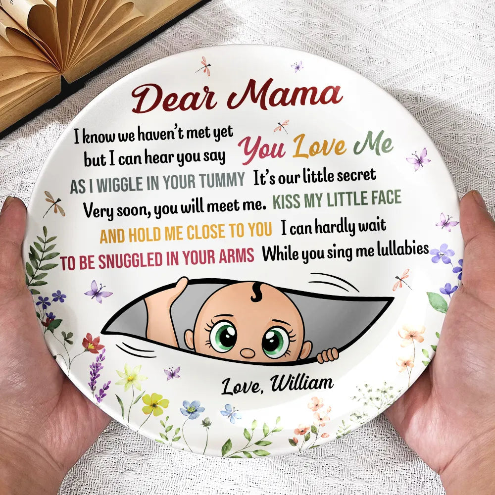 Dear Mommy, You Love Me - Personalized Ceramic Plate Ceramic Plate PopCulturePrints