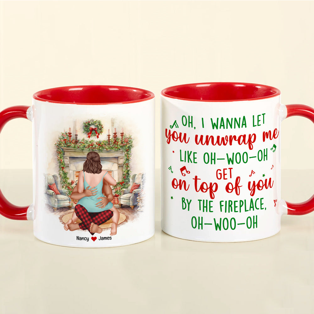 Personalized Romantic Couple Christmas Mug - Unwrap Me Design