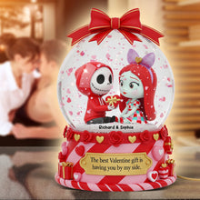 Load image into Gallery viewer, The Best Valentine Gift is Having You by My Side - Lovely Couple Acrylic Light Box - Personalized Gift for Couples Light Box PopCulturePrints
