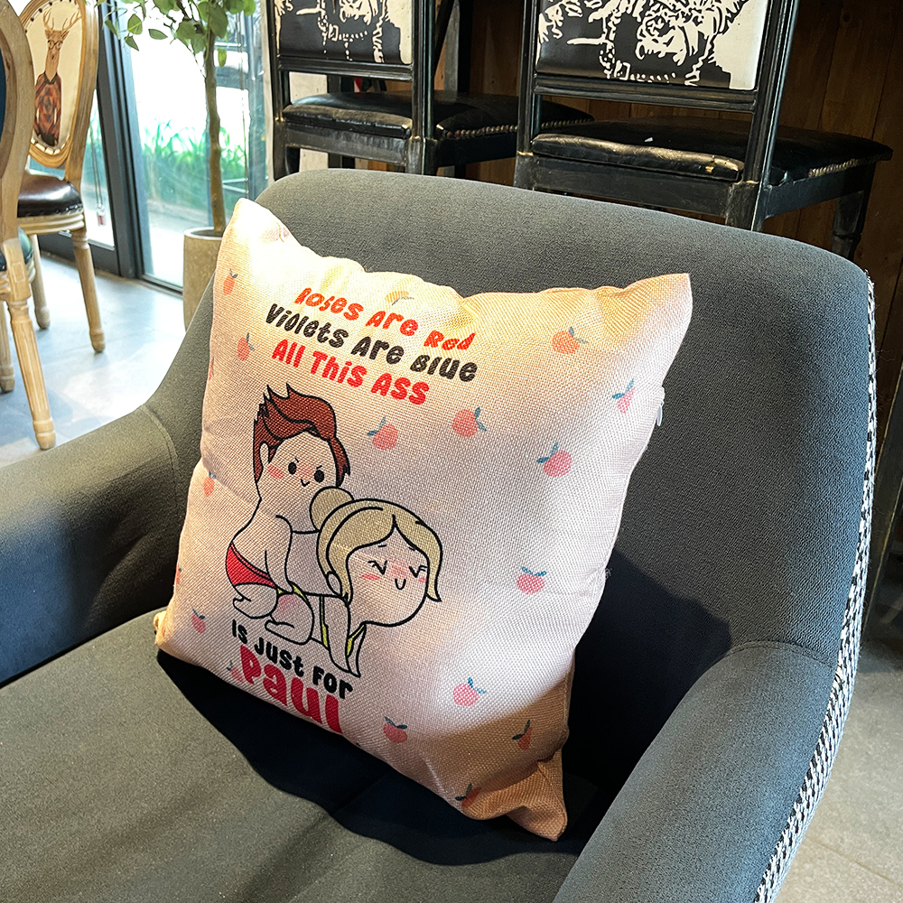 Personalized Couple Pillow: All This Ass - Just for You Pillow PopCulturePrints