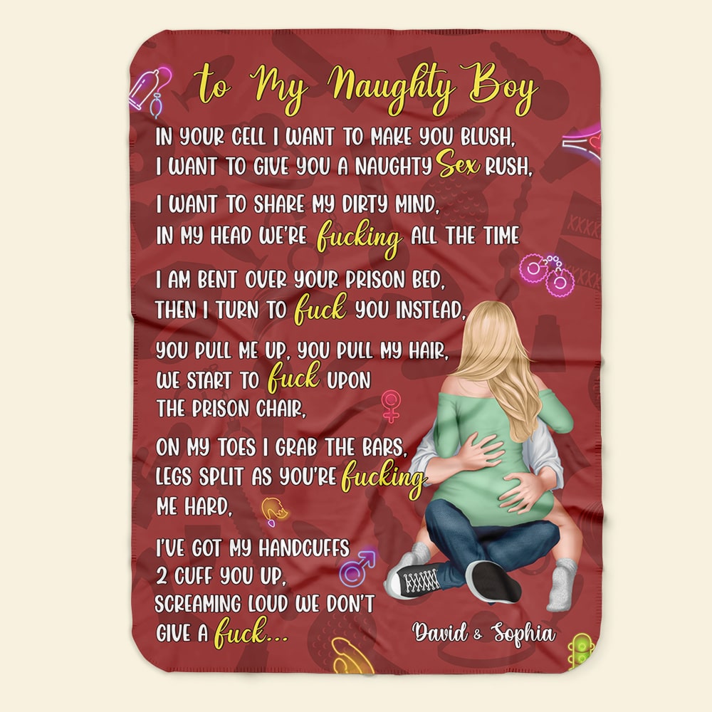 Naughty Couple Personalized Blanket Blanket PopCulturePrints