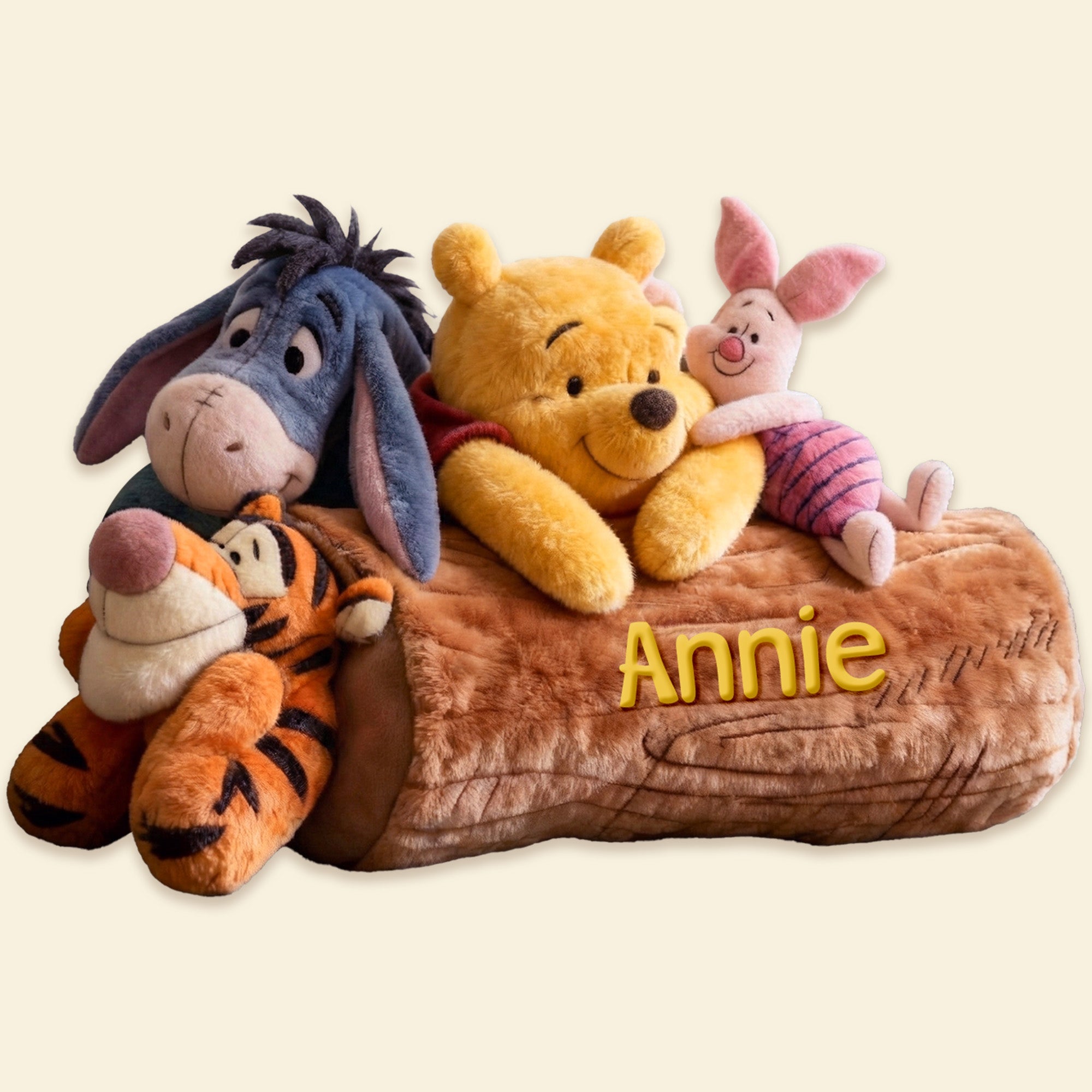 "Cuteness Unleashed: Your Personalized Wood Log Pillow - A Gift for All Cuteness Lovers!" Pillow PopCulturePrints