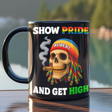 Load image into Gallery viewer, Show Pride And Get High Mug - Personalized Gift for LGBT Smokers Coffee Mug PopCulturePrints
