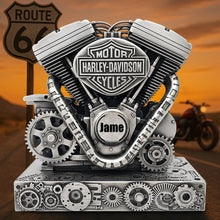 Load image into Gallery viewer, Ride in Style: Personalized Motorbike Engine Acrylic Plaque - Custom Gift for Biker Fans Shaped Plaques PopCulturePrints
