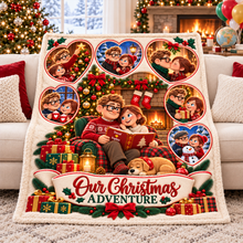 Load image into Gallery viewer, Our Christmas Adventure Blanket - Personalized Gift for Couples
