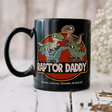 Load image into Gallery viewer, Personalized Raptor Daddy Coffee Mug Coffee Mug PopCulturePrints

