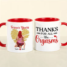 Load image into Gallery viewer, Personalized Romantic Accent Mug Set for Couples - Christmas Gift
