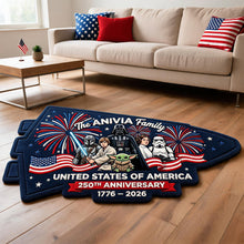 Load image into Gallery viewer, Celebrate Freedom: USA 250th Anniversary Custom Doormat - Personalized Gift for Family and Friends Doormat PopCulturePrints
