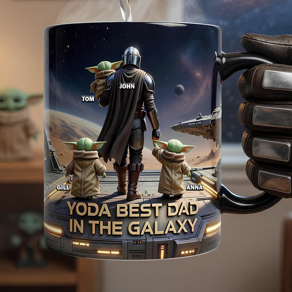 “Yoda Best Dad in the Galaxy” - Personalized Magic Mug for Dads, Grandpas, and More Coffee Mug PopCulturePrints