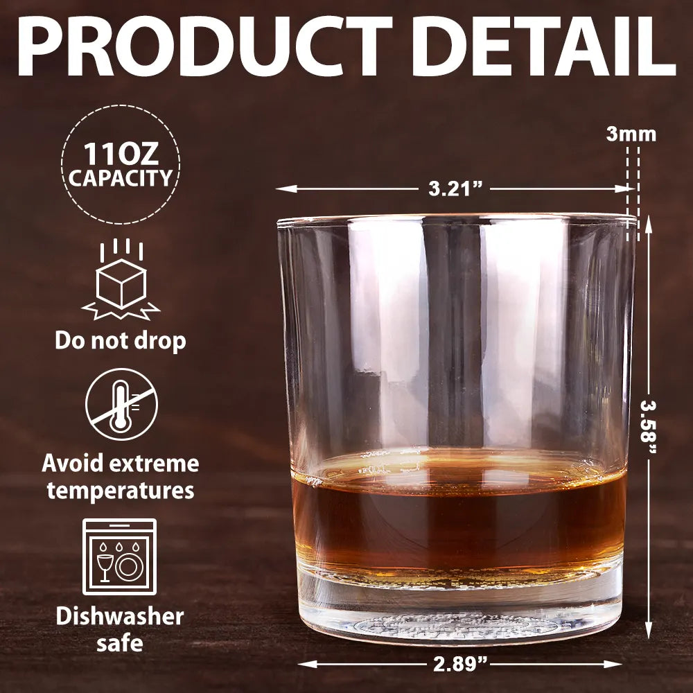 Our First Father's Day Together - Personalized Engraved Whiskey Glass for Dads Whiskey Glass PopCulturePrints