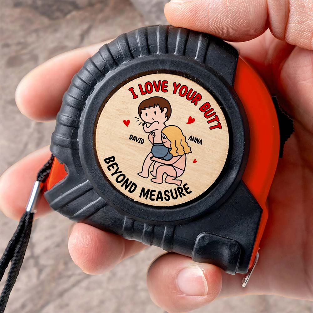 Personalized Tape Measure for Couples - I Love Your Butt | Valentine's Day Gifts Tape Measures PopCulturePrints