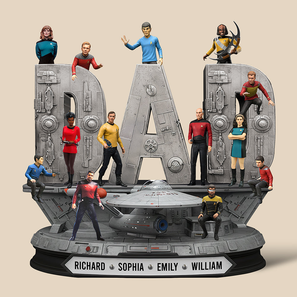 "Celebrate Dad's Galaxy Adventure – Personalized Galaxy Troop Plaque - Custom Gift for Fathers, Grandfathers, and More!" Shaped Plaques PopCulturePrints