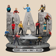 Load image into Gallery viewer, &quot;Celebrate Dad&#39;s Galaxy Adventure – Personalized Galaxy Troop Plaque - Custom Gift for Fathers, Grandfathers, and More!&quot; Shaped Plaques PopCulturePrints
