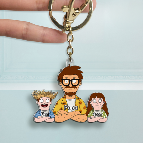 “The Best Grill Master: Personalized for Dad!” - Grill Master Dad Acrylic Keychain - Perfect Custom Gift for Father's Day, Grandpa, and More Keychains PopCulturePrints