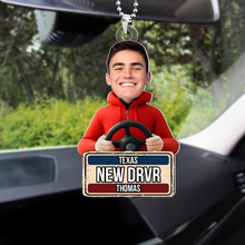 Load image into Gallery viewer, Personalized New Driver Car Ornament - Fun and Unique Gift for New Drivers Ornament PopCulturePrints

