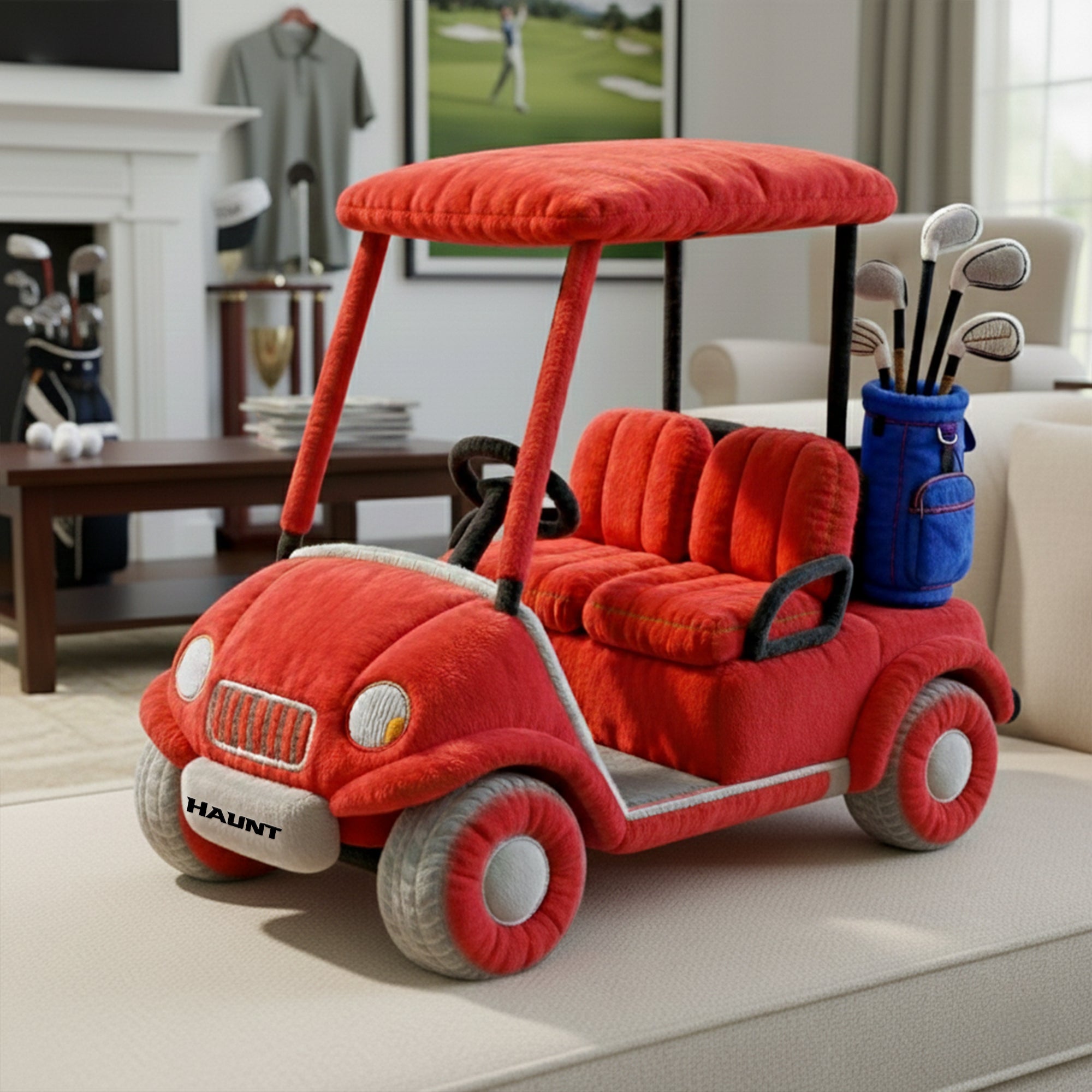 Golf Cart Adventures Pillow - A Cozy Gift for Golf Enthusiasts Pillow PopCulturePrints