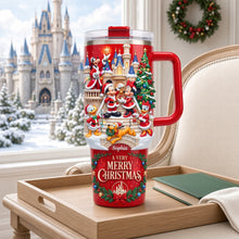 Load image into Gallery viewer, A Very Merry Christmas 40oz Tumbler With Handle - Personalized Gift for Loved Ones Tumbler Cup PopCulturePrints
