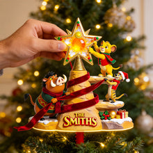 Load image into Gallery viewer, Celebrate Family Joy with King of the Jungle Acrylic Tree Topper - Custom Personalized Christmas Gift
