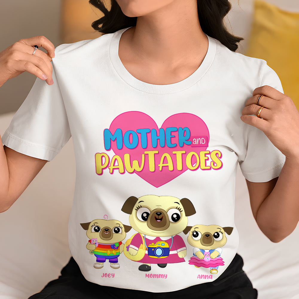 “Celebrate the Love Between a Mother and Her Pawsome Family” - Personalized Mom Shirt - Gift for Mom, Grandma, and Pet Lovers Shirts PopCulturePrints