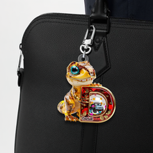 Load image into Gallery viewer, Dino Alphabet Letter Keychain - A Personalized Touch for Dinosaur Fans Keychains PopCulturePrints
