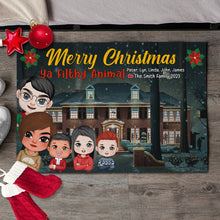 Load image into Gallery viewer, Personalized Merry Christmas Ya Filthy Animal Family Door Mat Doormat PopCulturePrints
