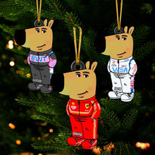 Load image into Gallery viewer, Custom Funny Racing Lover Christmas Ornament – F1-Themed Gift Ornament PopCulturePrints
