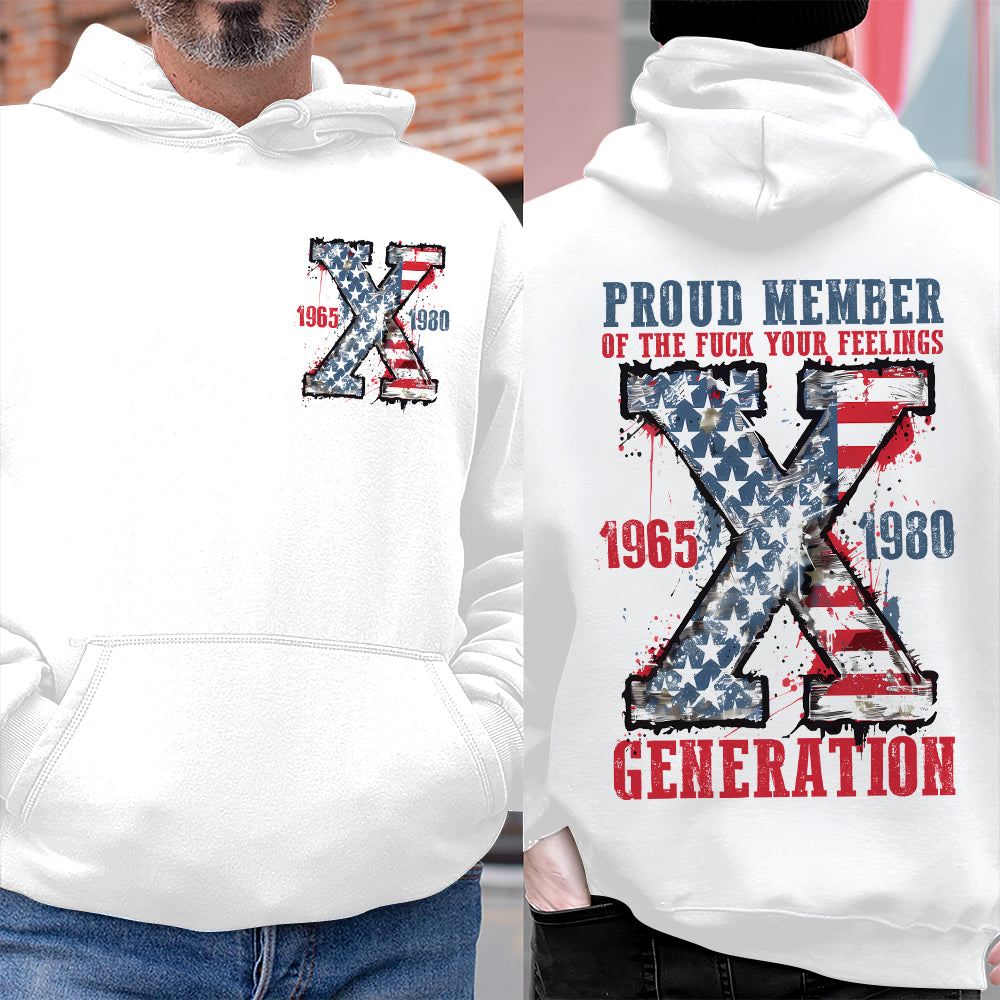 Bold Generation X Hoodie - Patriotic Design