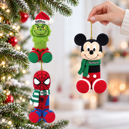 “Bring Holiday Cheer with Personalized Characters” - Adorable Character Acrylic Ornament Gift for Friends, Family, and Kids Ornament PopCulturePrints