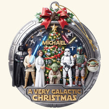 Load image into Gallery viewer, “A Very Galactic Christmas” - Personalized Acrylic Ornament - Perfect Gift for Star Wars Fans
