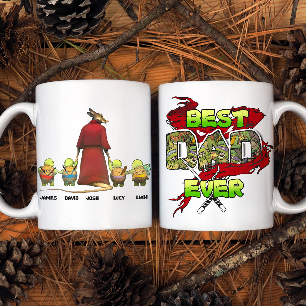 Personalized Cool Dad Coffee Mug with Cartoon Characters Coffee Mug PopCulturePrints
