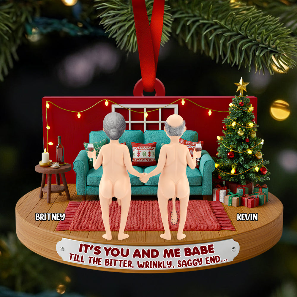 “It’s You and Me Babe” – Personalized Couple Christmas Ornament – Unique Gift for Couples Ornament PopCulturePrints