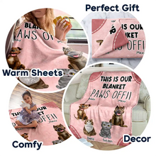 Load image into Gallery viewer, This Is Mine - Paws Off! Personalized Fleece Blanket for Dog and Cat Lovers Fleece Blanket PopCulturePrints
