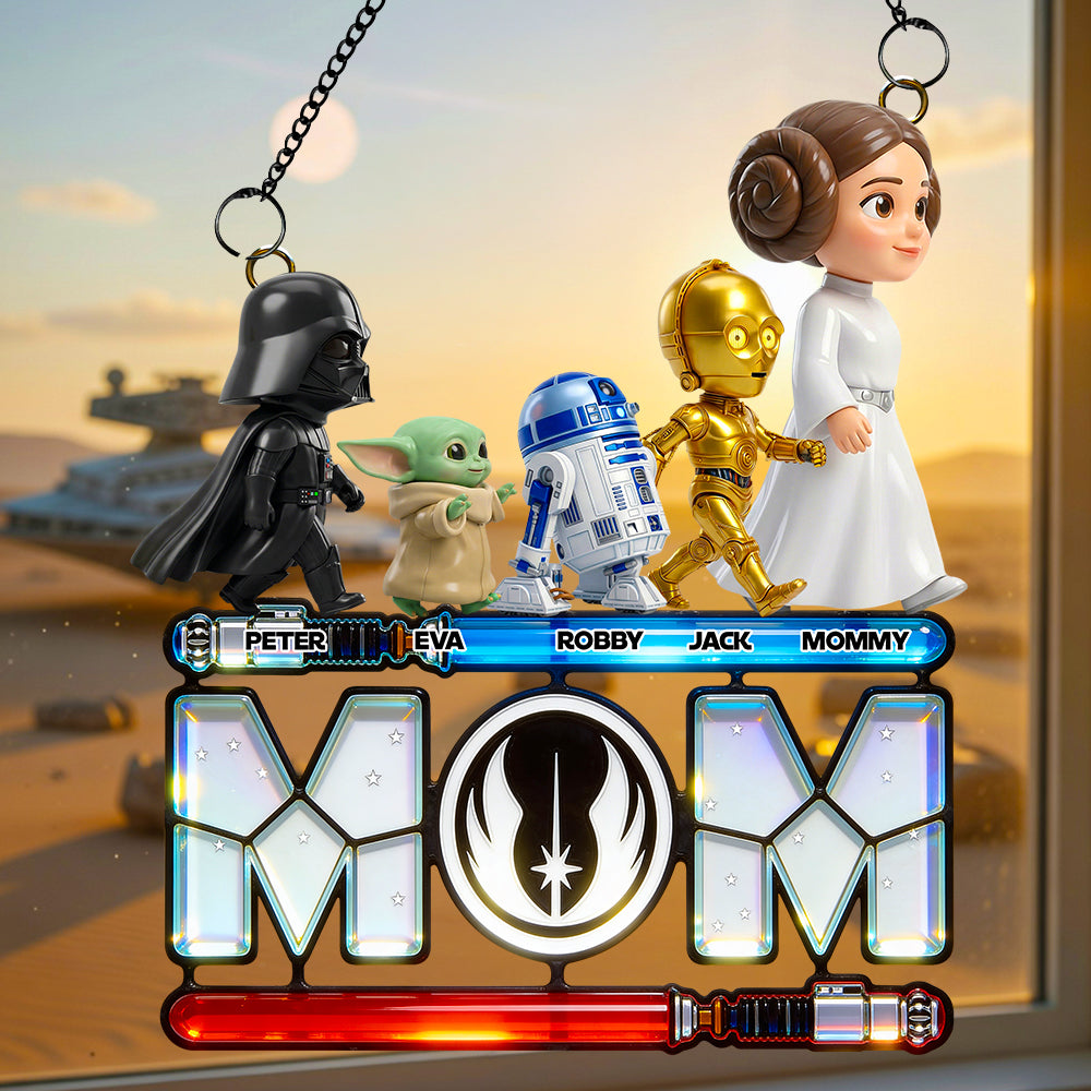 "A Tribute to the Warrior Within - Personalized Warrior Mom Suncatcher Ornament for Every Super Mom" Ornament PopCulturePrints