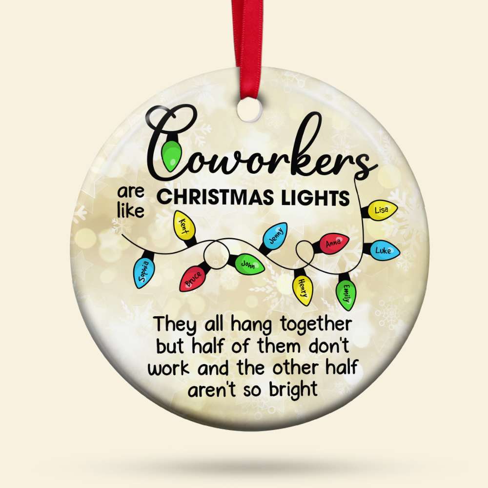 Personalized Ceramic Christmas Ornament for Coworkers